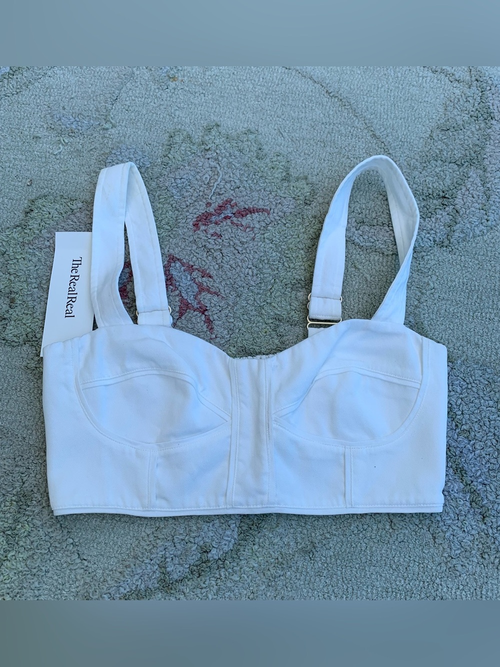 Shona Joy White Structured Panel Corset Bustier Crop Top Size 2